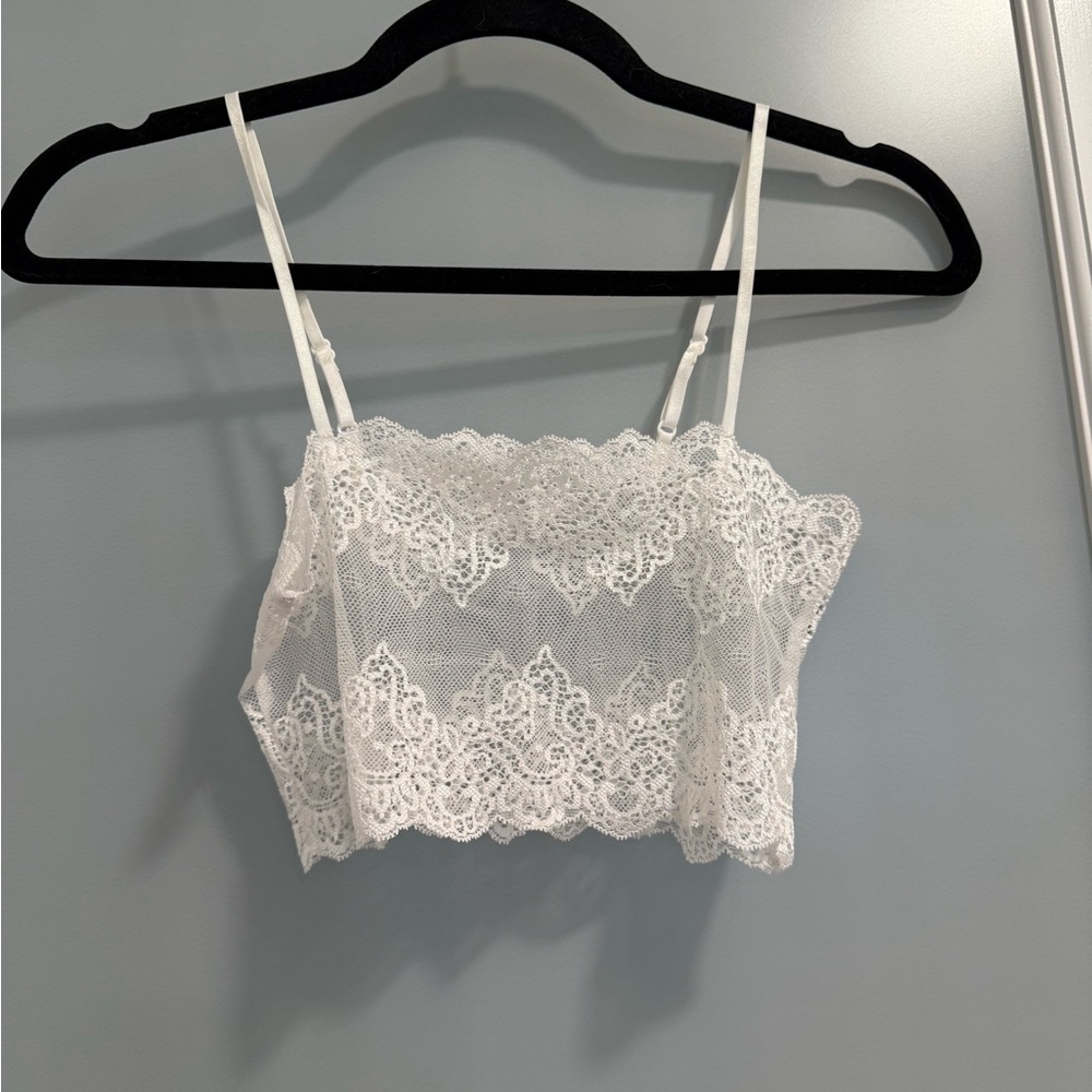 Free People White Lace Bandeau (XS/S)